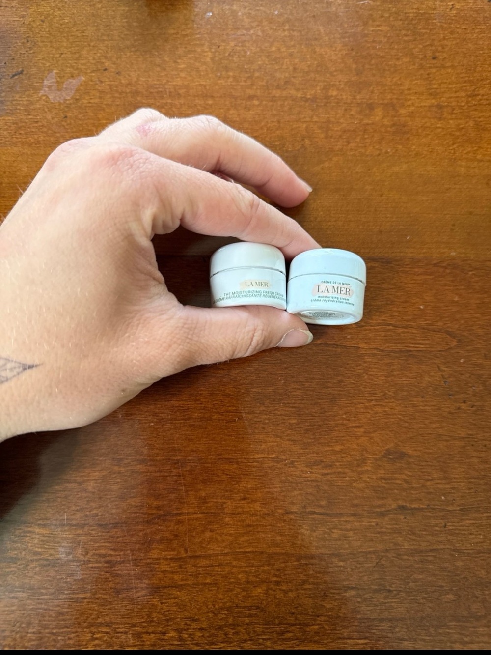 La Mer Moisturizing crème set of 2 sample size